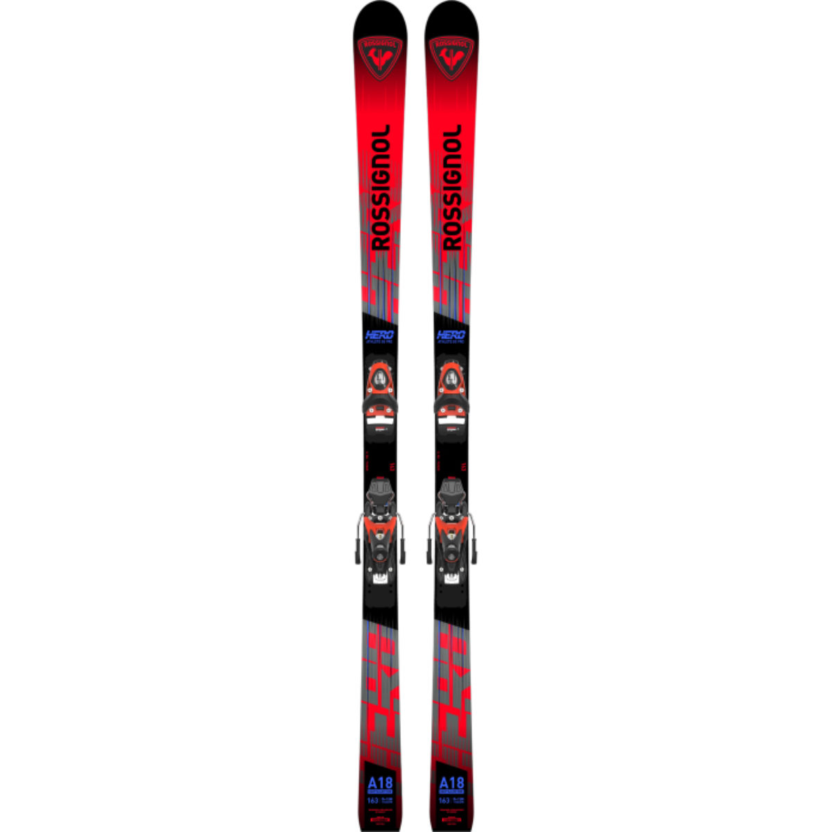 SKI D'OCCASION JUNIOR ROSSIGNOL HERO ATHLETE SL PRO 2019 + FIXATION NX7 Jr R20 Pro