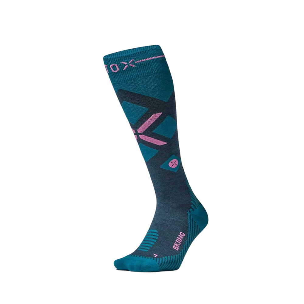 PDP_SkiingSocks_Women_TealPink_Front-Photoroom 1